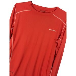 SIMMS SOLARFLEX‎ SHIRT WOMENS LARGE ORANGE LIGHTWEIGHT